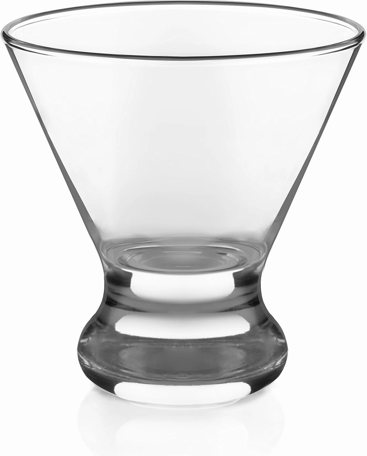 Libbey Cosmopolitan Stemless Martini Glasses, Dishwasher Safe Martini Glasses 12 Count (Pack of 1), Lightweight Margarita Glasses Set for Wedding Party