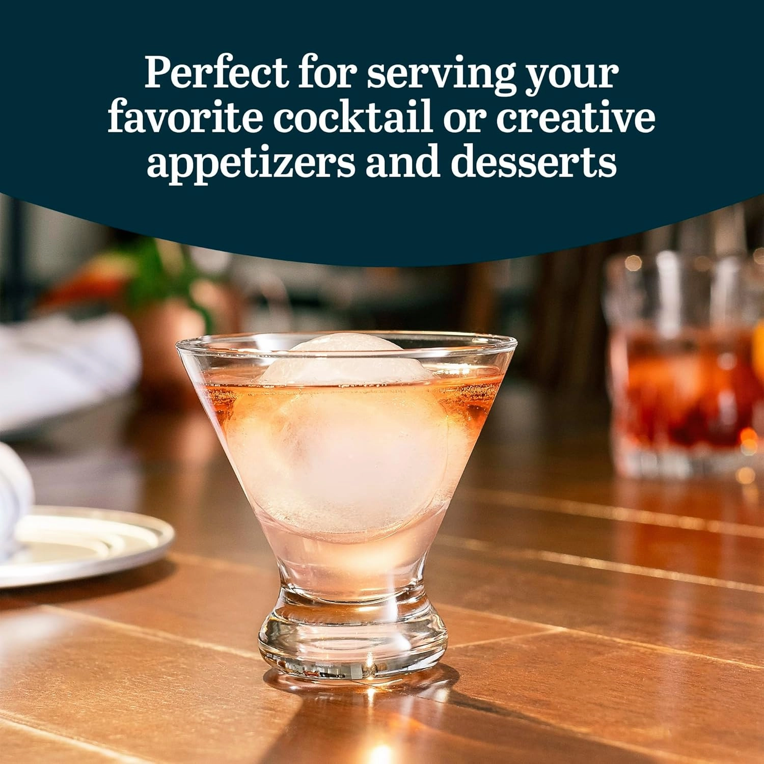 Libbey Cosmopolitan Stemless Martini Glasses, Dishwasher Safe Martini Glasses 12 Count (Pack of 1), Lightweight Margarita Glasses Set for Wedding Party