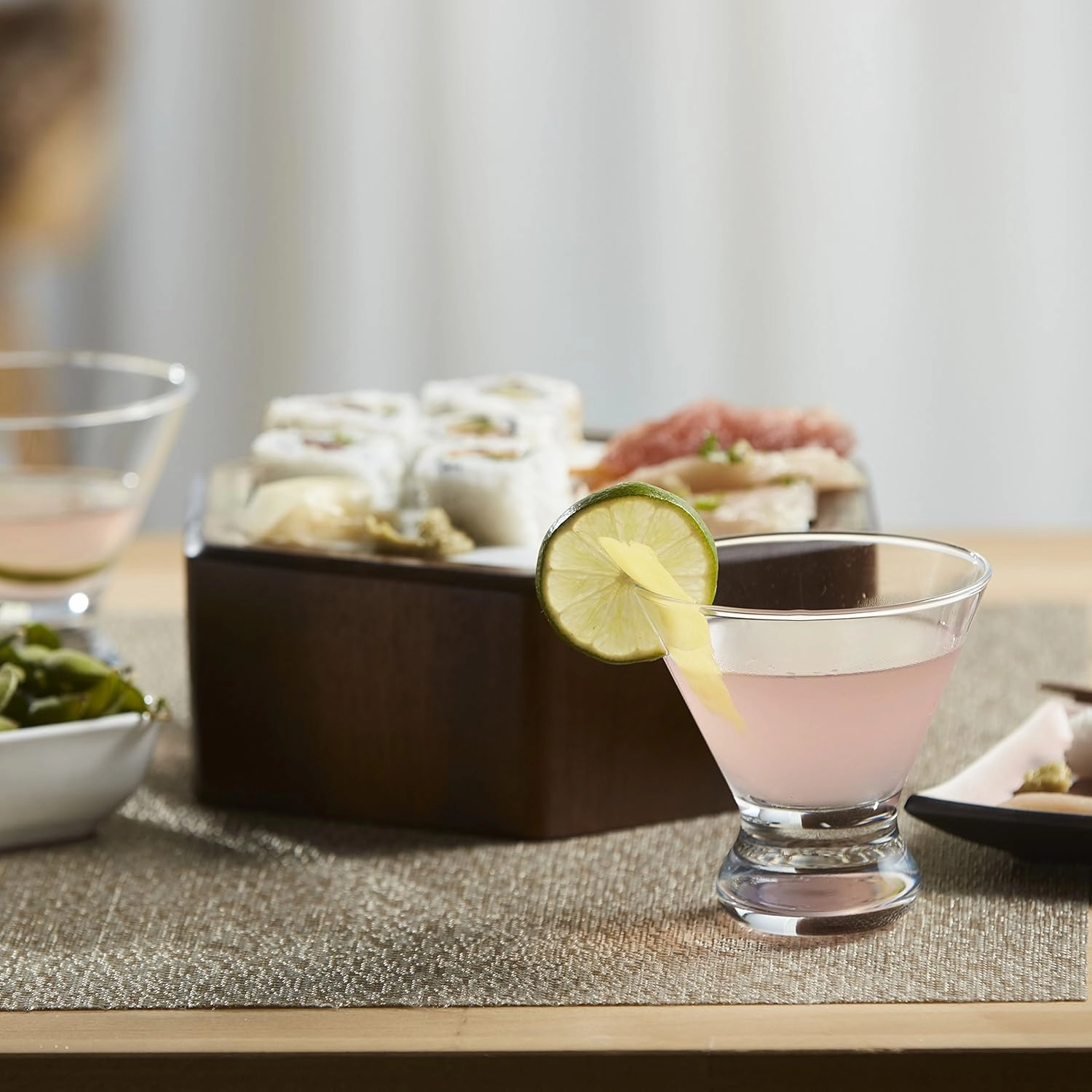 Libbey Cosmopolitan Stemless Martini Glasses, Dishwasher Safe Martini Glasses 12 Count (Pack of 1), Lightweight Margarita Glasses Set for Wedding Party