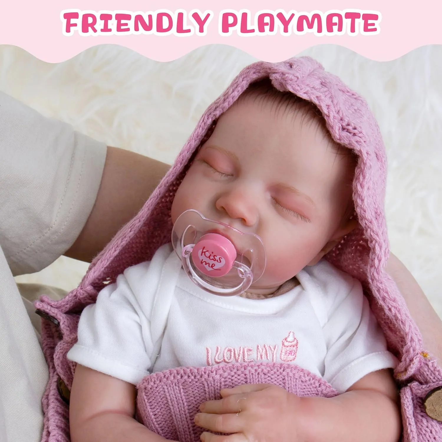 Lifelike Reborn Baby Dolls 18-Inch Real Life Baby Dolls Cloth Body Sleeping Girl Realistic Baby Dolls with Clothes and Toys Accessories Gift for Kids Age 3  
