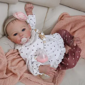 Lifelike Reborn Baby Dolls - 18 Inch Realistic Newborn Baby Dolls Girl, Real Life Baby Dolls with Soft Weighted Body, Real Baby Reborn Gift with Accessories for 3  Years Old Kids