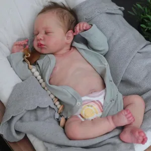 Lifelike Reborn Baby Dolls - 19 Inch Newborn Realistic Baby Dolls Handmade Full Body Vinyl with Clothes and Feeding Toys & Gift for Kids Ages 3 