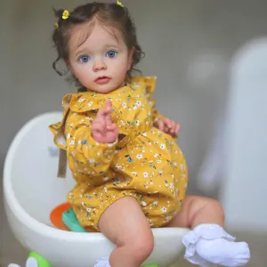 Lifelike Reborn Baby Dolls Girl 24 inch Reborn Doll Vinyl Reborn Toddler Dolls Realistic Baby Dolls Girl Real Life Toddlers Reborn Baby Doll Cloth Body Kids Birthday Xmas Gift