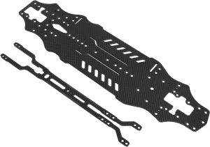Lightweight, and Flexible RC Car Bottom Chassis Plate for Xpress XQ2S 1:10, with Accuracy CNC, for Improved Performance (Black)