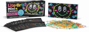 Lite Brite Mini-X Connect 2 Pack - Create Light Art with Pegs, Creative Art Stem Toy for Girls, Boys, Unisex, Toddler, Ages 4 , Holiday, Birthday, Gift
