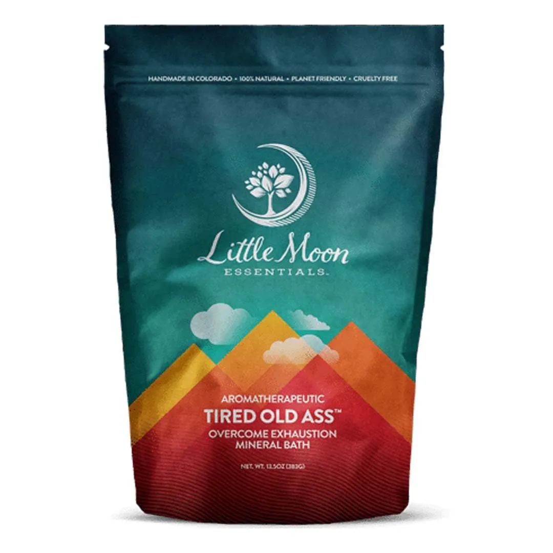 Little Moon Essentials Overcome Exhaustion Mineral Bath Salt, Tired Old Ass, 13.5 oz.