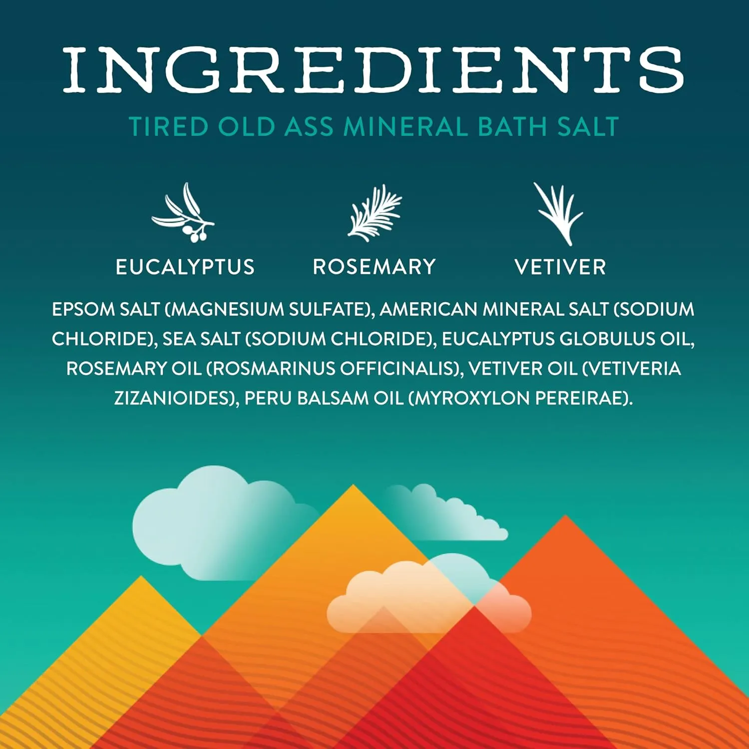 Little Moon Essentials Overcome Exhaustion Mineral Bath Salt, Tired Old Ass, 13.5 oz.