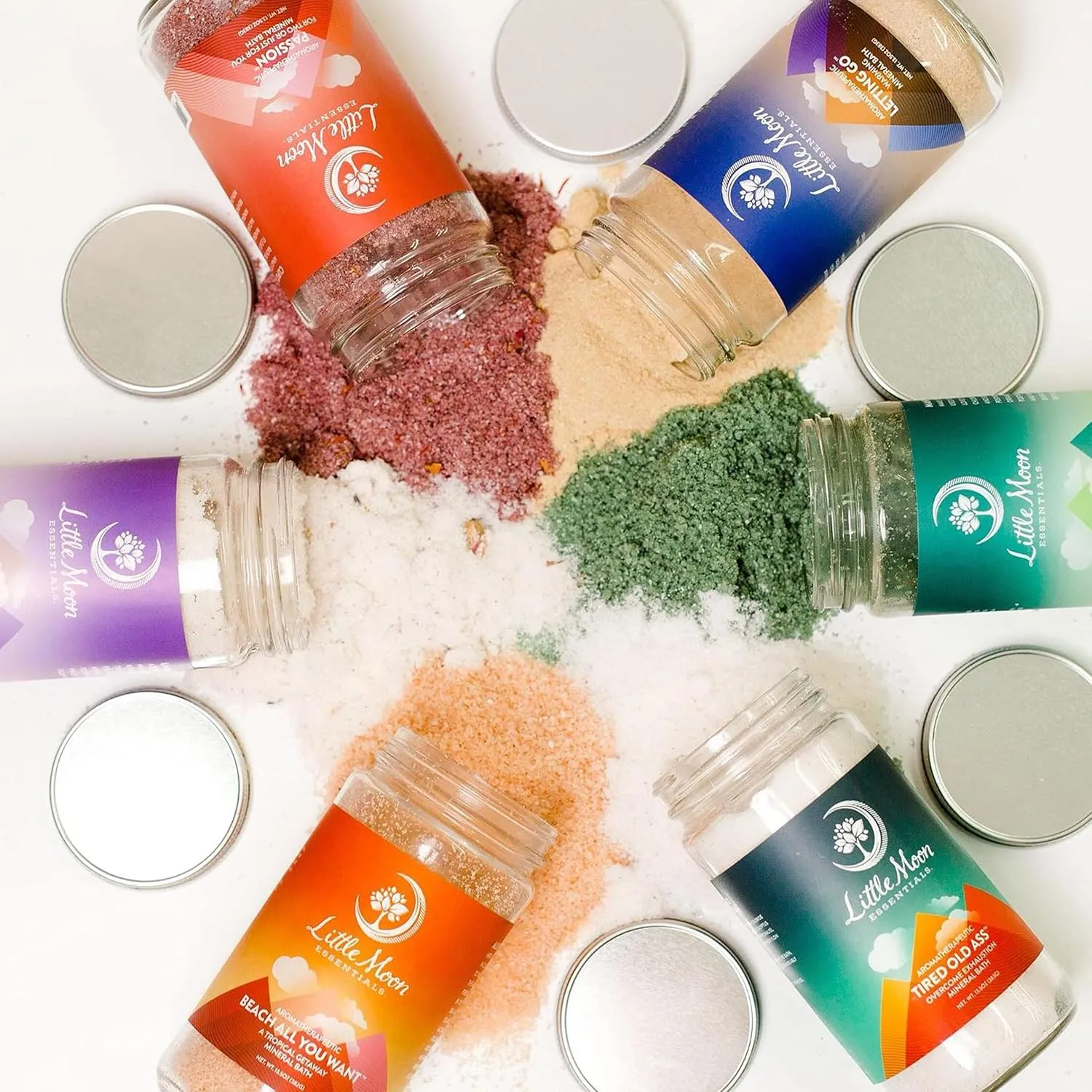 Little Moon Essentials Overcome Exhaustion Mineral Bath Salt, Tired Old Ass, 13.5 oz.
