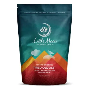 Little Moon Essentials Overcome Exhaustion Mineral Bath Salt, Tired Old Ass, 13.5 oz.