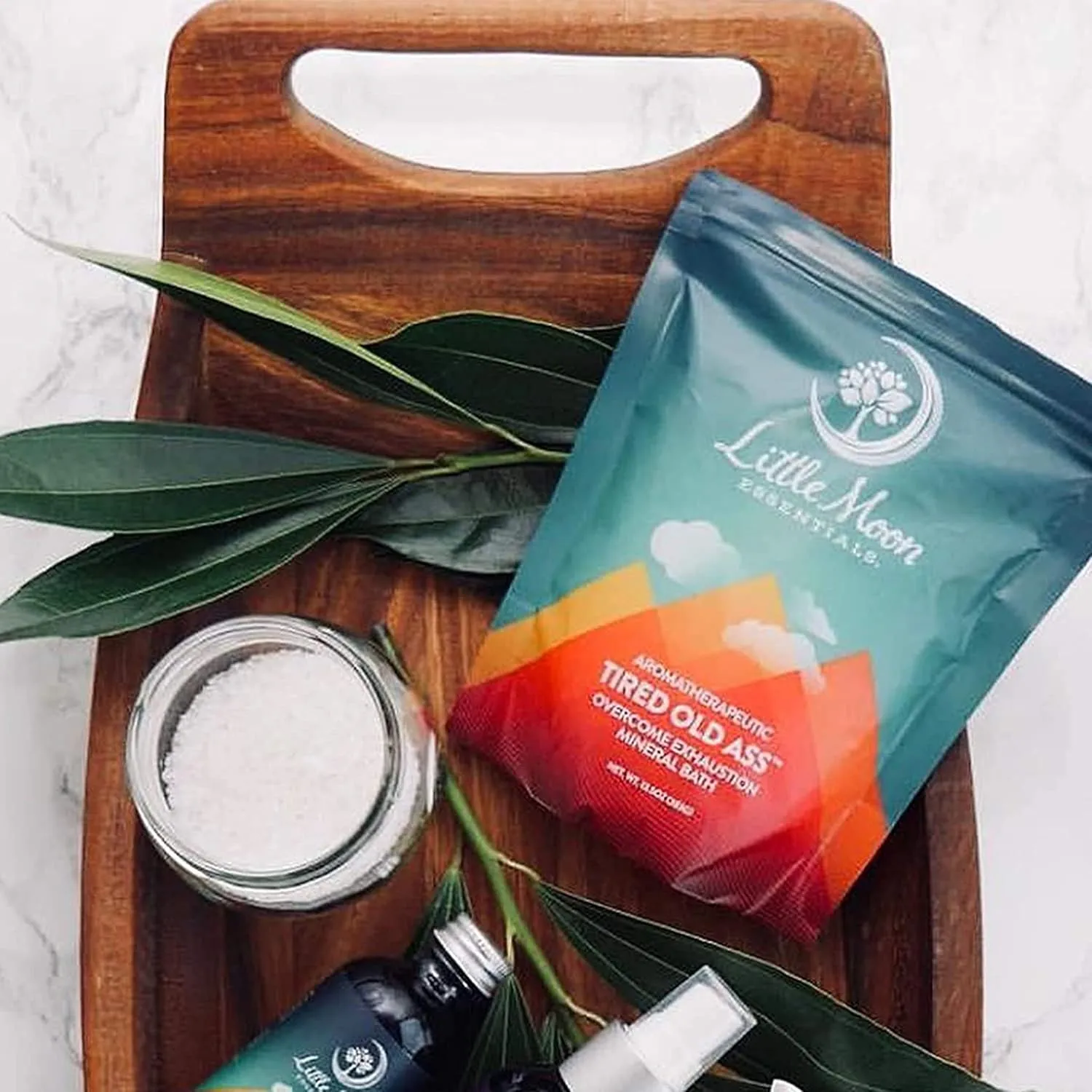 Little Moon Essentials Overcome Exhaustion Mineral Bath Salt, Tired Old Ass, 13.5 oz.
