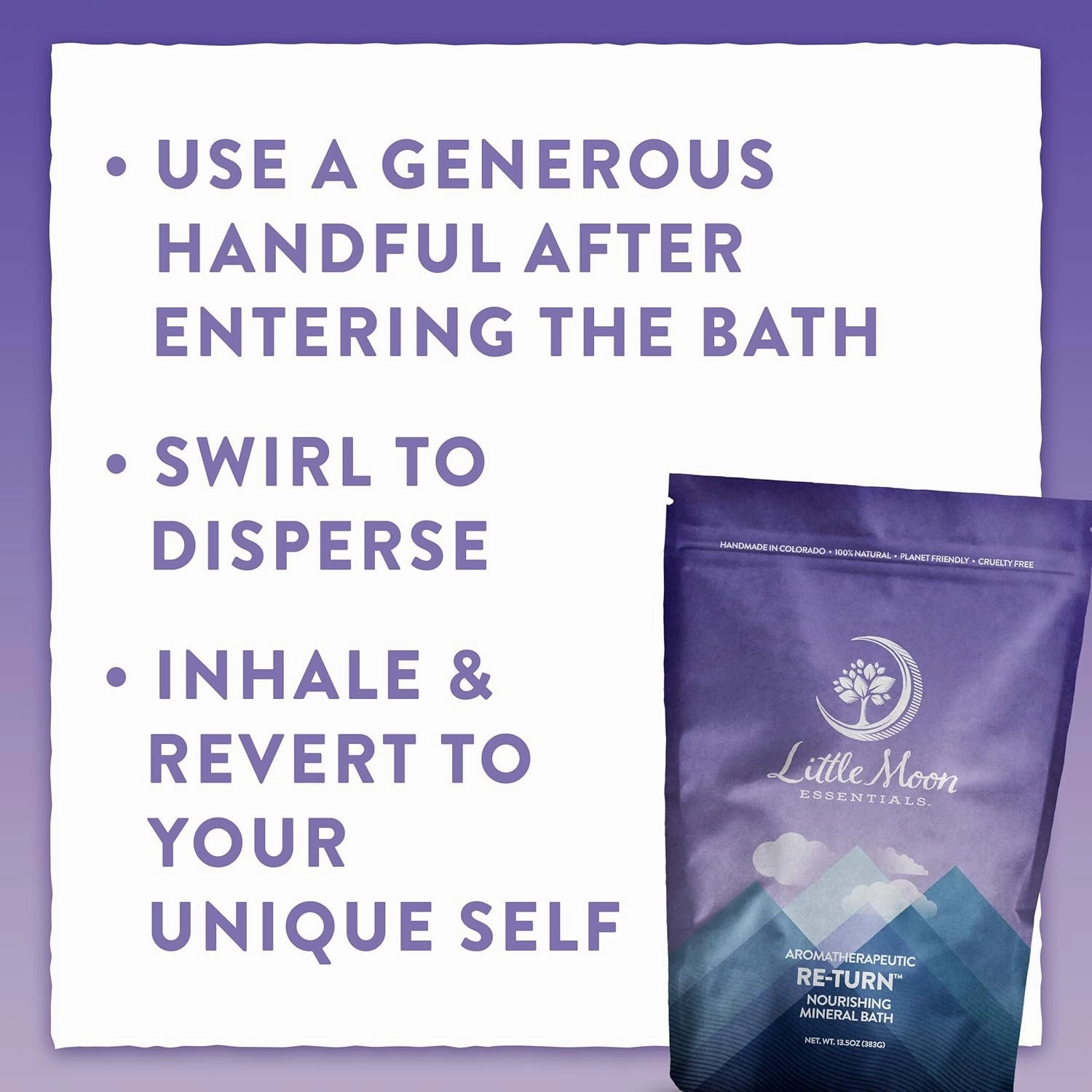 Little Moon Essentials Nourishing Mineral Bath Salt, Re-Turn, 13.5 oz.