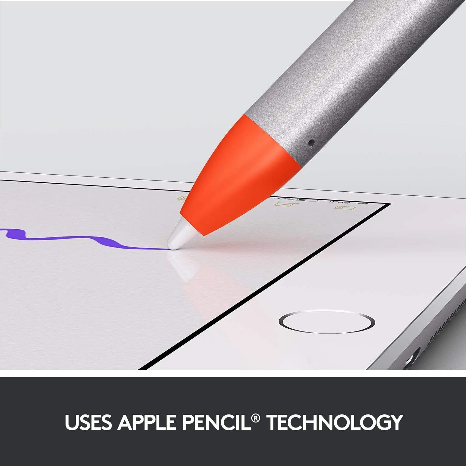 Logitech Crayon Digital Pencil for all iPads (2018 releases and later) with Apple Pencil technology, Intense Sorbet (914-000033)