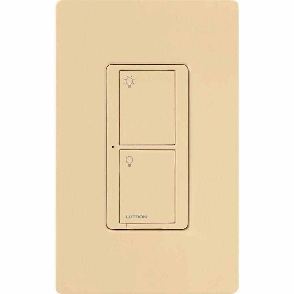 Lutron Caseta Original Smart Switch (Lutron Smart Hub Required), for LED Lights and Fans, 6 Amp, Single-Pole/3-Way, Neutral Required, PD-6ANS-IV, Ivory