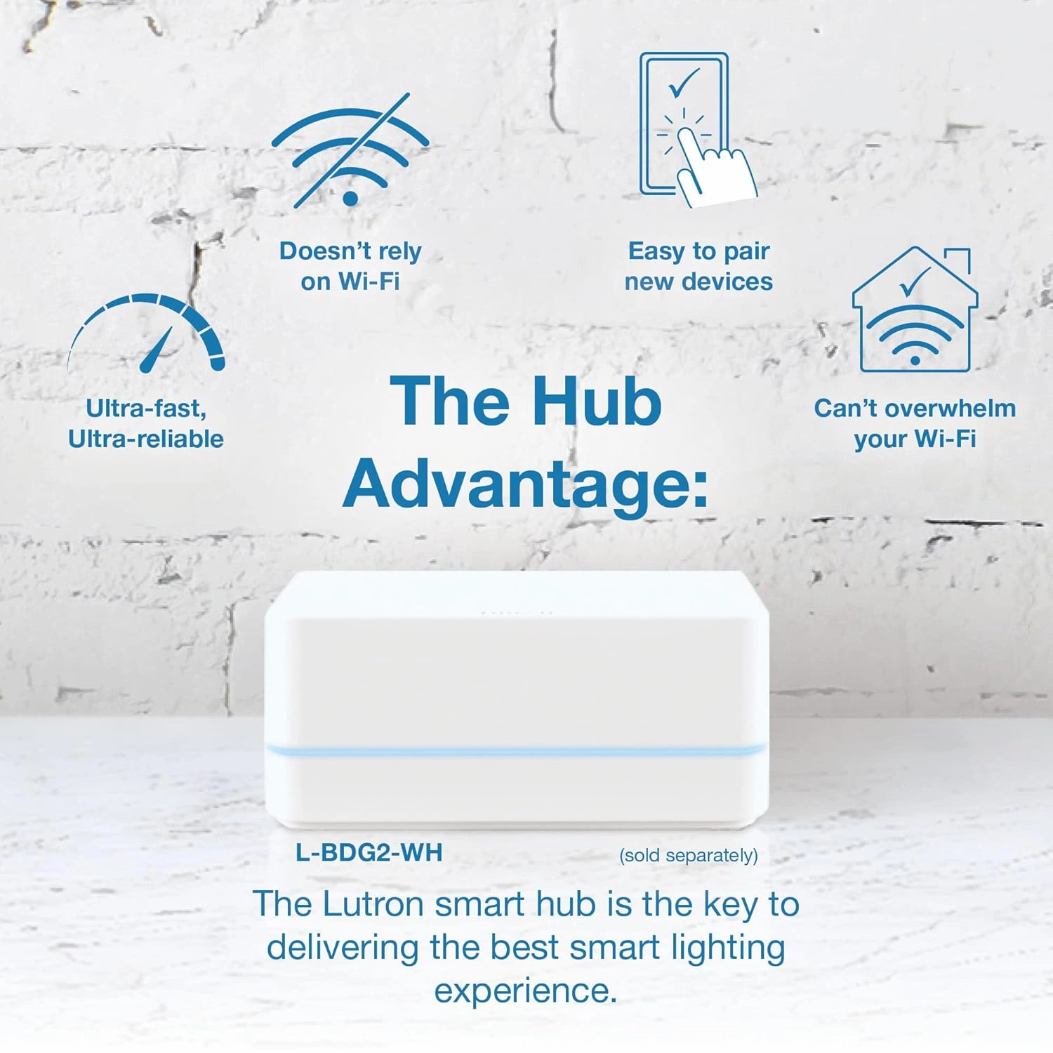 Lutron Caseta Original Smart Switch (Lutron Smart Hub Required), for LED Lights and Fans, 6 Amp, Single-Pole/3-Way, Neutral Required, PD-6ANS-IV, Ivory
