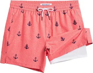 maamgic 5inch Mens Swim Trunks with Compression Liner 2-in-1 Swimming Shorts Stretch Quick Dry with Zipper Pockets