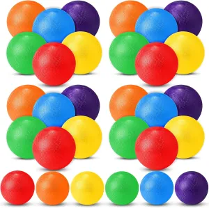 Macarrie 30 Pcs Playground Balls 6 Inches Dodgeball Kick Balls for Kids Adults Colorful Inflatable Balls Handballs Soccer Basketball Handball Games Camps Schools Outdoors