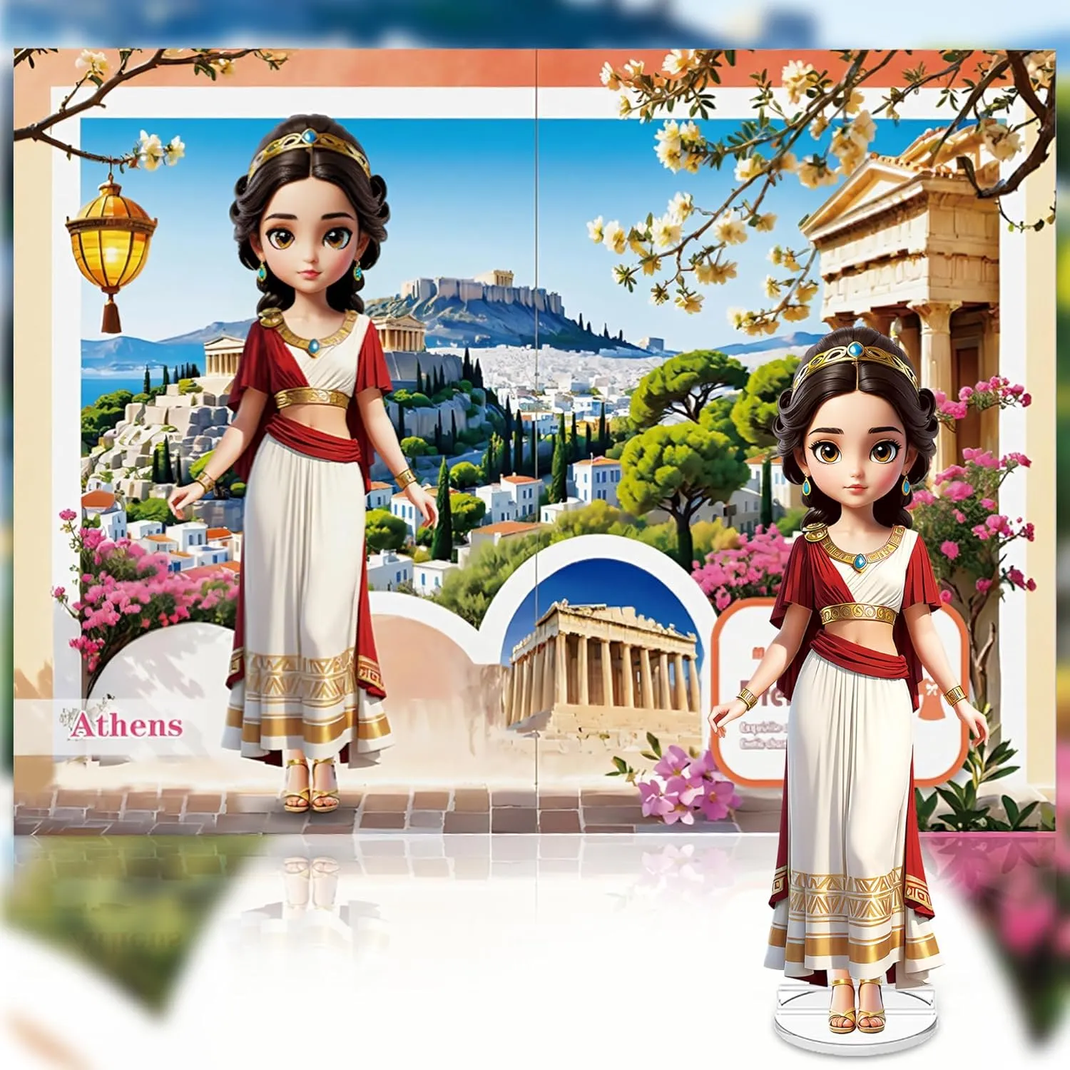 Magnetic Dress Up Dolls for Girls - Princess Magnet Paper Dolls Book with 3D City Buildings - Travel Car Trip Quiet Book Game Toys Easter Birthday Gifts for Kids Toddlers Ages 3 4 5 6 7(Style H)