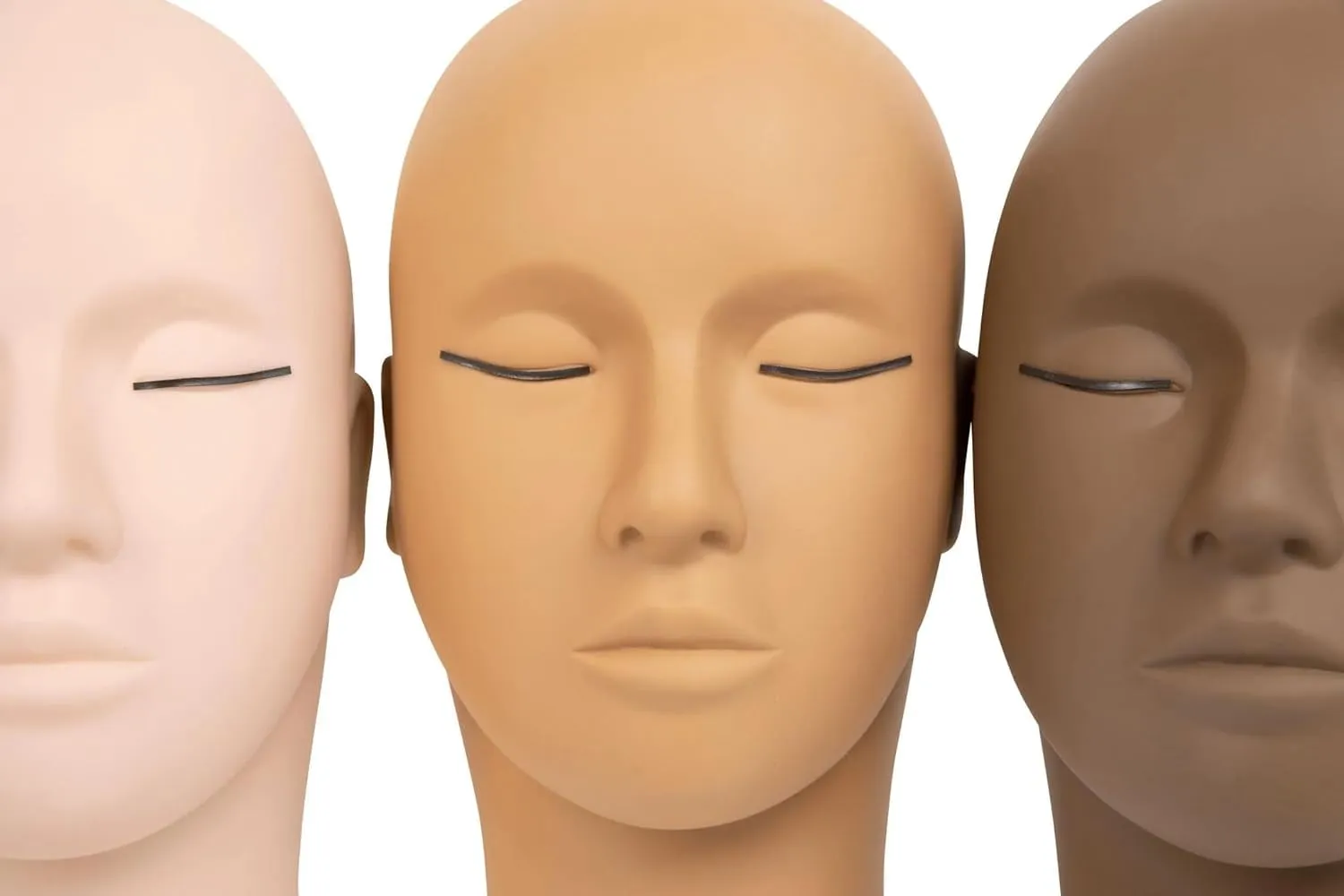 Magnetic Lash Line Doll Head by SoCal Beauty - Professional Lash Practice Mannequin with Adjustable Magnetic Lash Line for Designer Lash Creation