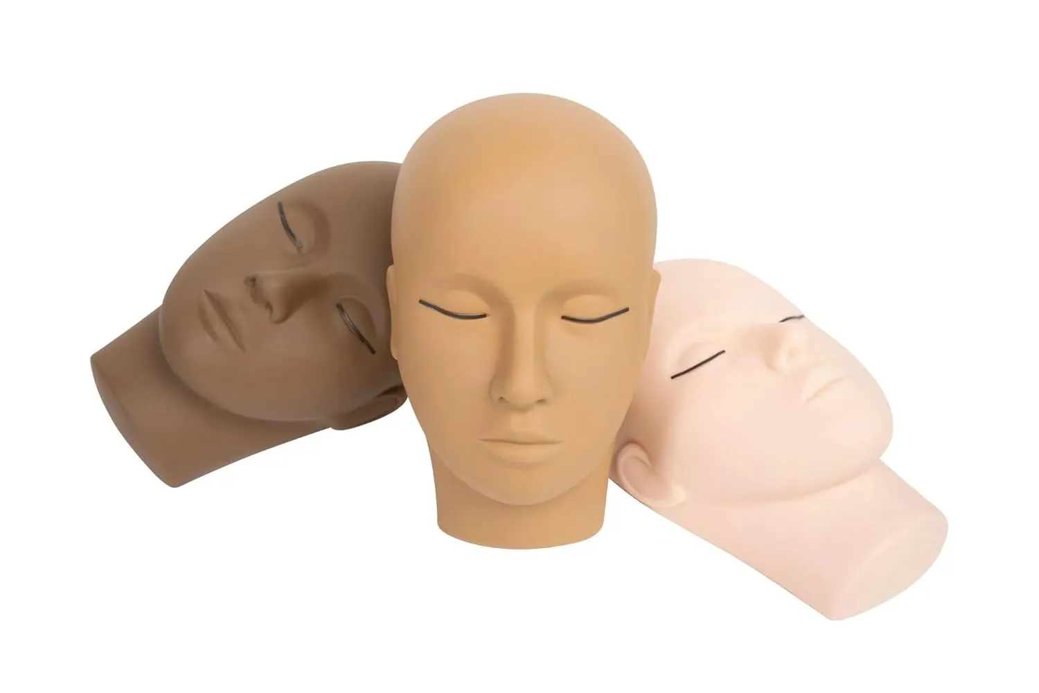 Magnetic Lash Line Doll Head by SoCal Beauty - Professional Lash Practice Mannequin with Adjustable Magnetic Lash Line for Designer Lash Creation