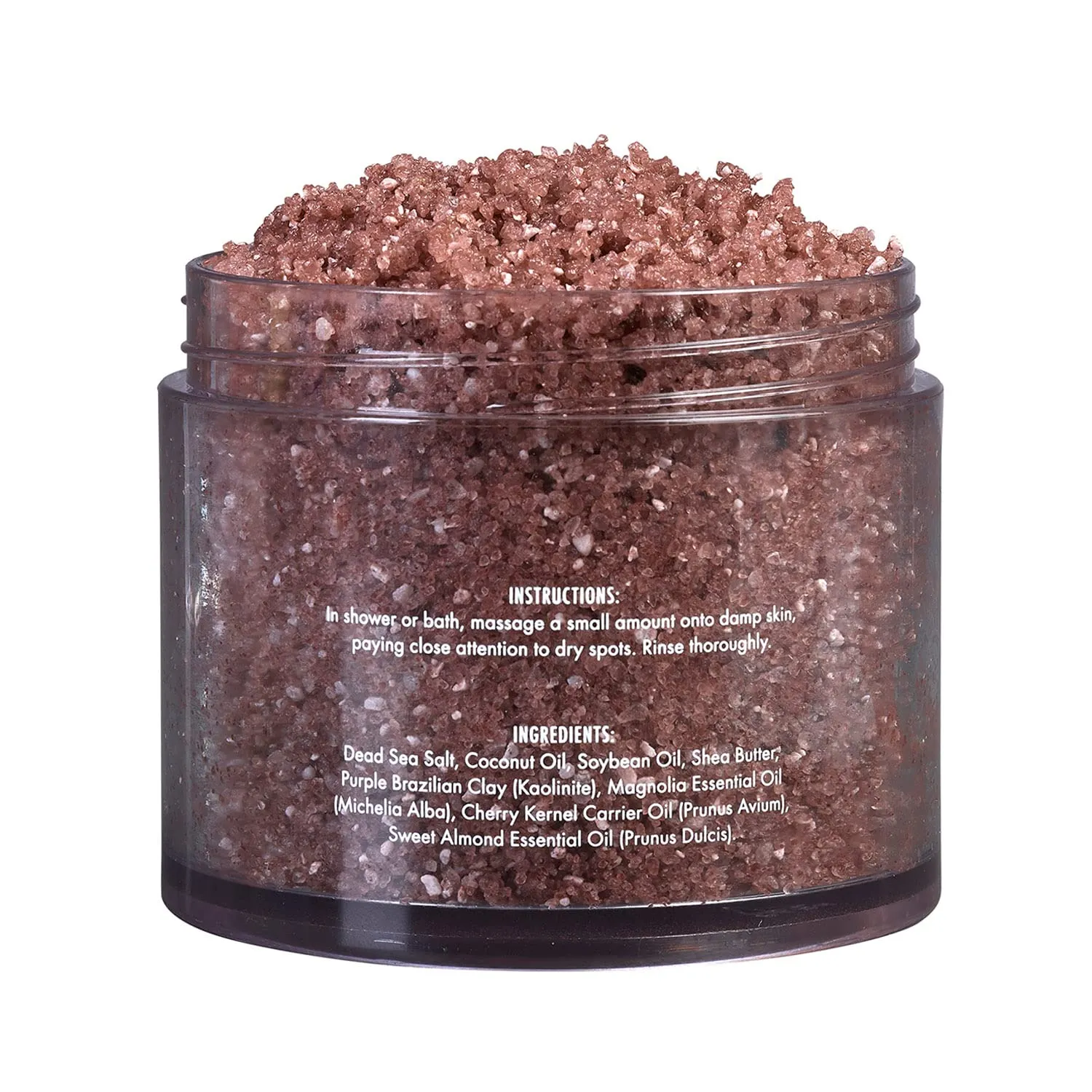 Magnolia Cherry Blossom Body Scrub for Women Exfoliation – Exfoliating Dead Sea Salt for Face Scrub, Body Scrubs, Foot Scrub by Manos Soap Co. – 8 oz