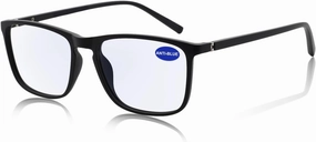MARE AZZURO Blue Light Blocking Reading Glasses  1.5 Men Designer Flexible Readers 1.0 1.25 1.5 1.75 2.0 2.25 2.5 2.75 3.0 3.5 4.0 5.0 6.0 (Black, 1.50)