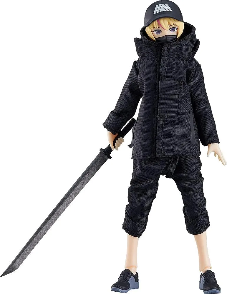 Max Factory Figma Styles: Female Body (Yuki) with Techwear Outfit Figma Action Figure, Multicolor
