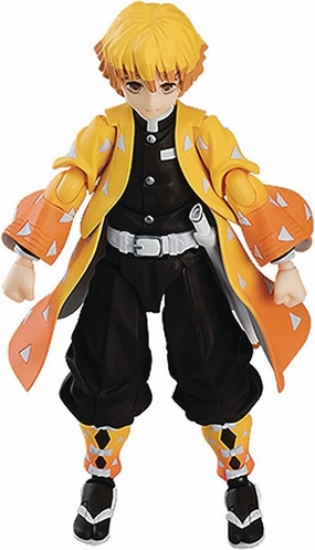 Max Factory Demon Slayer: Kimetsu no Yaiba: Zenitsu Agatsuma Deluxe Figma Action Figure, Multicolor