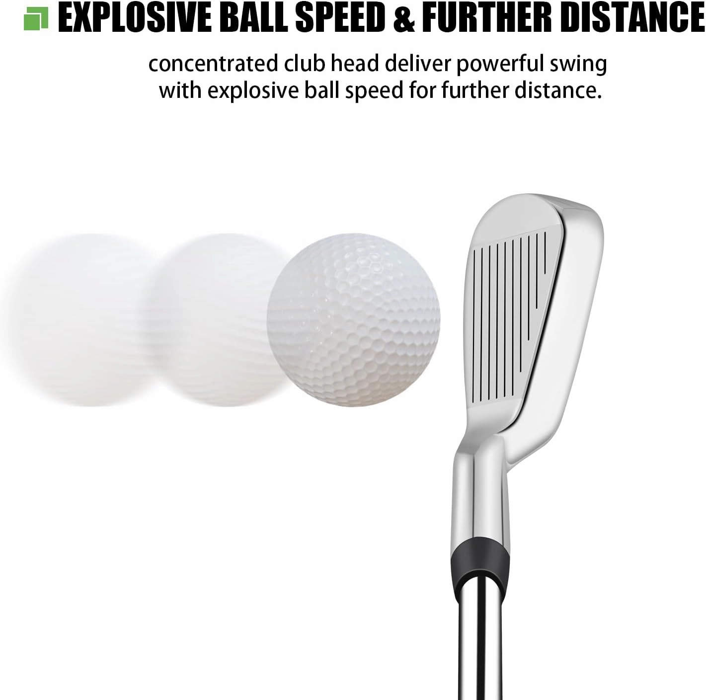 MAZEL Mini Driver/Iron Golf Clubs Swing Trainer Aid to Improve Your Hitting Accuracy & Speed