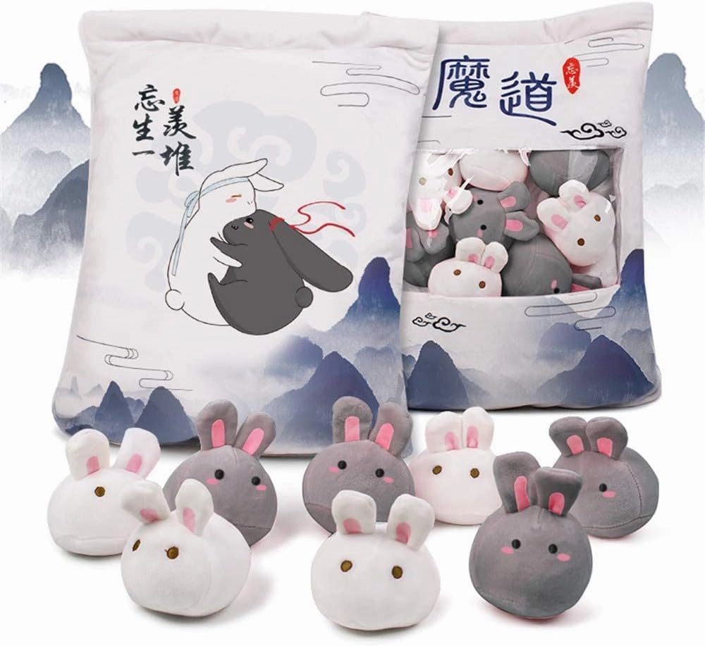 MDZS Grandmaster Demonic Cultivation Plush Doll Pillow Figure Toy Mo Dao Zu Shi Wuxian Wangji Merch Bunny Plushie Cushion