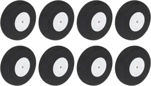 MECCANIXITY RC Airplane Wheels 70mm/2.76" Dia RC Airplane Aircraft Sponge Wheels RC Aircraft Foam Wheel Replacement for DIY RC Model Plane Aircraft RC Helicopter Pack of 8