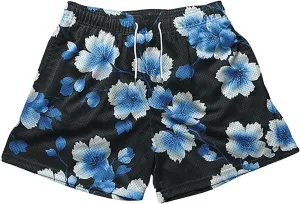MECH-ENG Mens Retro Graphic Shorts Athletic Running Basketball Shorts Casual Streetwear Shorts with Pockets Drawstring