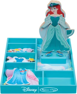 Melissa & Doug Disney Ariel Magnetic Dress-Up Wooden Doll Pretend Play Set (30  pcs)