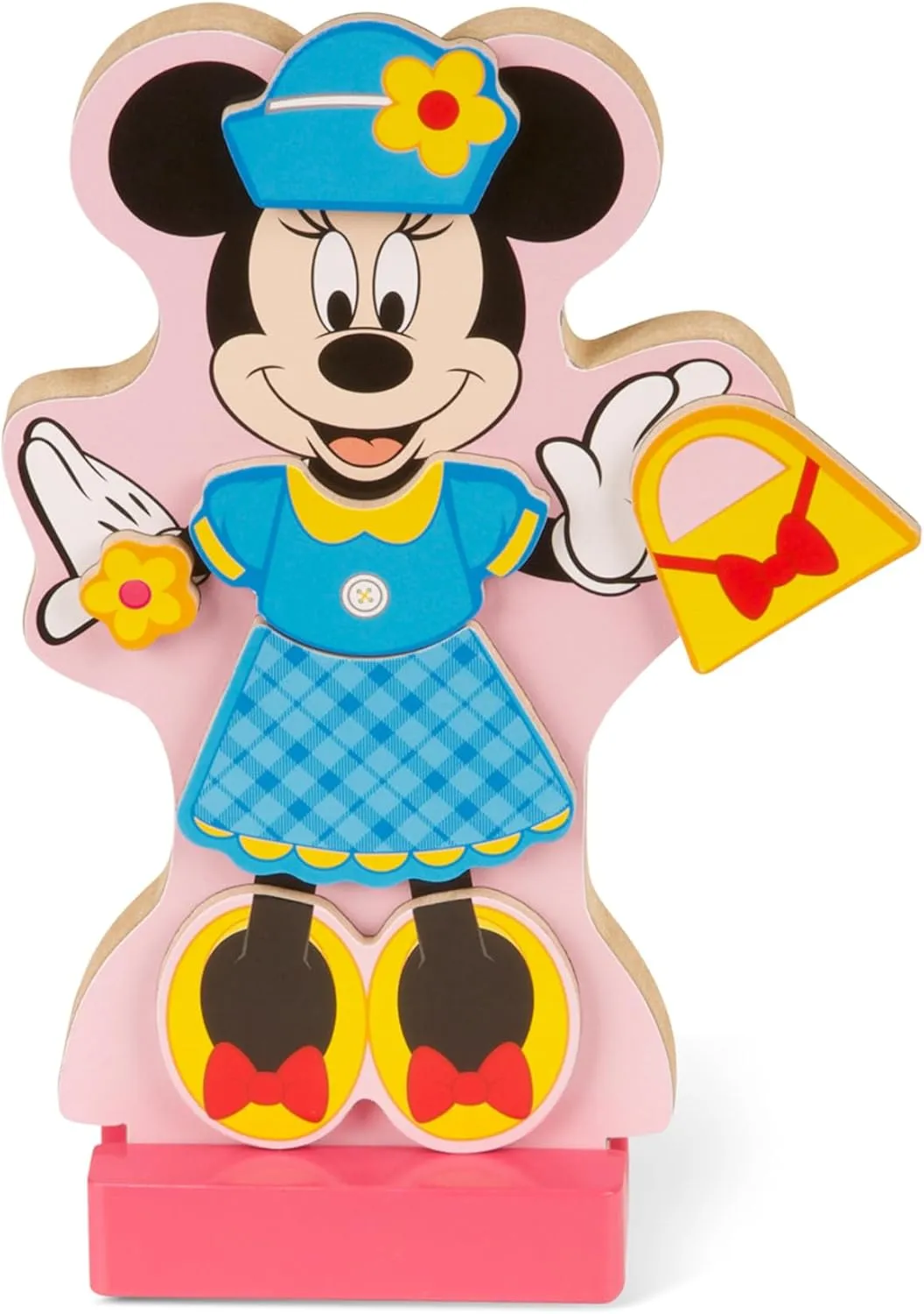 Melissa & Doug Disney Minnie Mouse and Daisy Duck Magnetic Dress-Up Wooden Doll Pretend Play Set (40  pcs) Minnie Mouse Toys, Disney Dress Up Dolls For Preschoolers And Kids Ages 3 