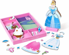 Melissa & Doug Disney Cinderella Magnetic Dress-Up Wooden Pretend Play Set (30  pcs) - Toys, Princess Dress Up Doll For Preschoolers And Kids Ages 3 