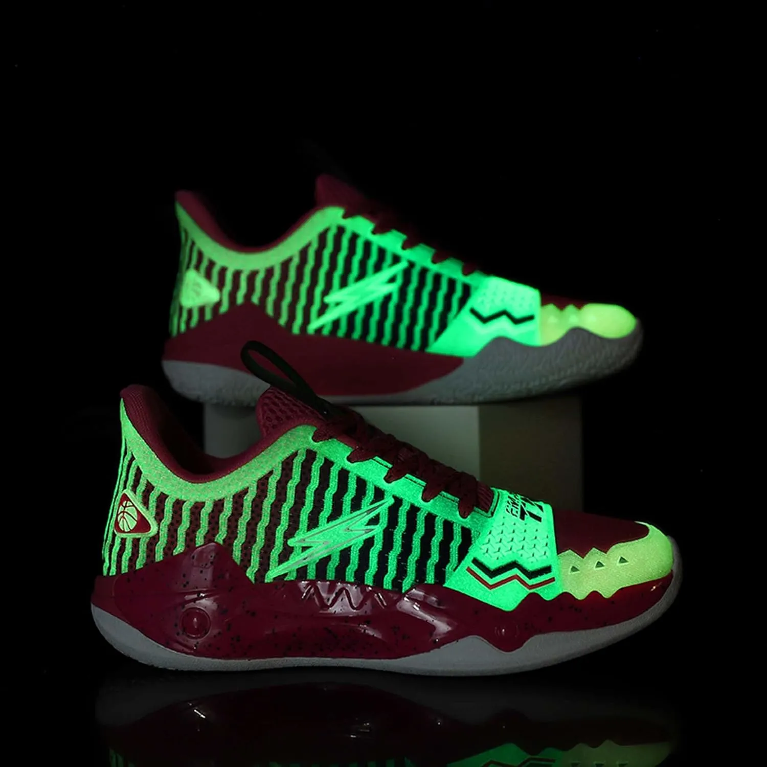 Men Basketball Shoes Luminous Arch Support Mens Sneakers Anti Slip Breathable Comfortable High Top Sports Running Walking Tennis Shoes
