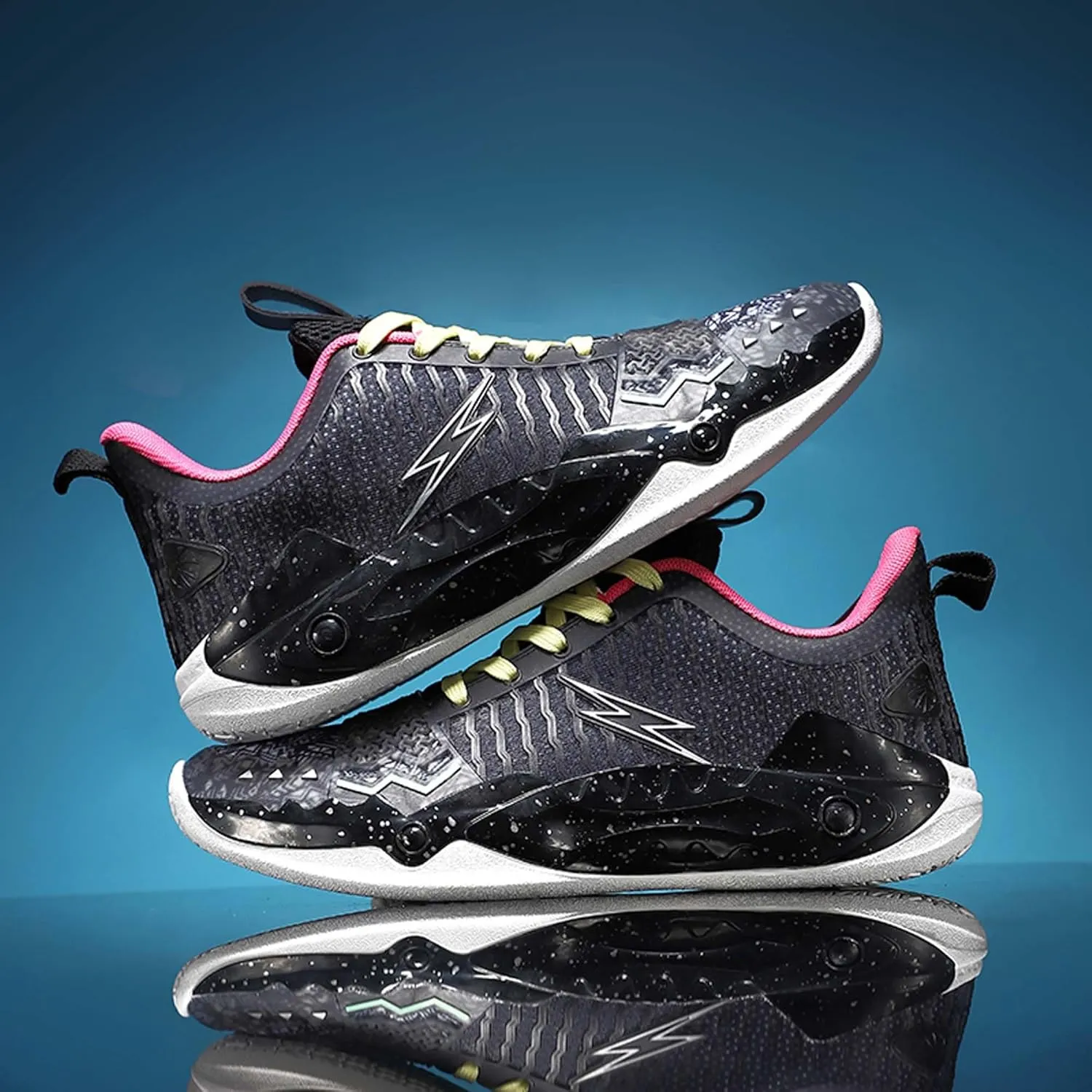 Men Basketball Shoes Luminous Arch Support Mens Sneakers Anti Slip Breathable Comfortable High Top Sports Running Walking Tennis Shoes