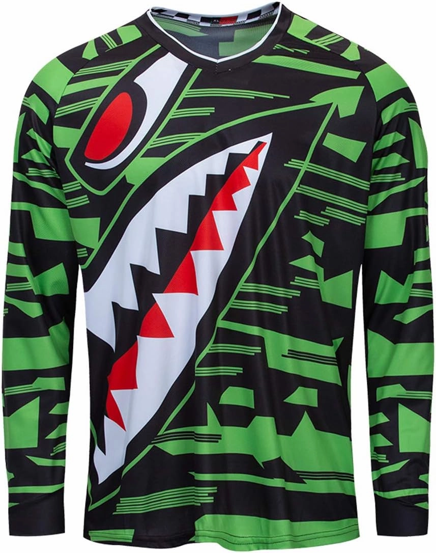 Men's Racing Shirts Summer Motocross Jersey Bicycle Sportswear MTB Jersey Long Sleeve Mountain Bike Clothes