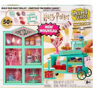 MGA's Miniverse Make It Mini Honeydukes Trolley Harry Potter Mini Collectibles, 50  Pieces, DIY, Resin Play, Replica Food, NOT Edible, Collectors, 8 
