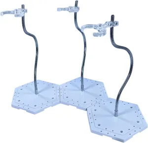Milageto 3Pcs Doll Stands Display Holder, Doll Model Support Stand Frame, Action Figure Display Holder Base for 1/6 1/9 1/12 Scale Doll Accessory, White