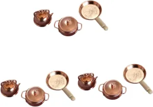 Milisten 3sets Cute Miniature Dollhouse Kitchen Accessories Set Stockpot Kettle for Doll House 3pcs*3