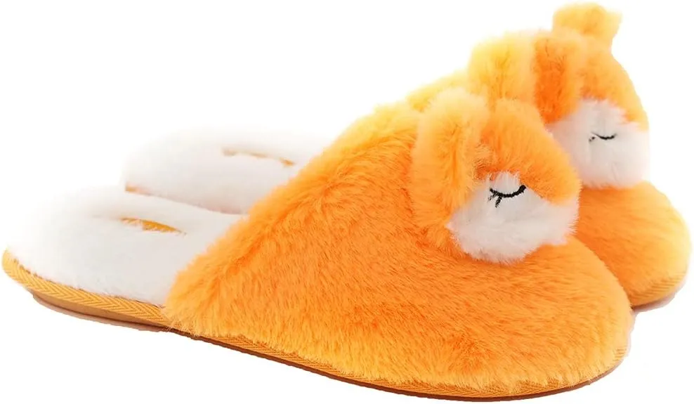 Millffy Women Cute Plush Animal Unicorn Slippers Bunny Rabbit Shoes Indoor Home Bedroom Slippers