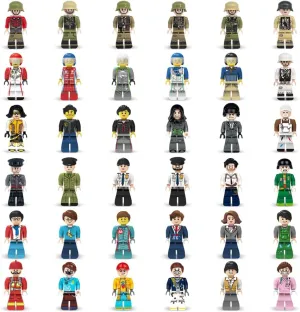 Mini Figure Toy, 36 PCS Action Figure, Minifigures Stuffer, Minifigures Building Bricks Mini People with Accessories, Boys Girls Gift for Christmas Stockings, Birthday