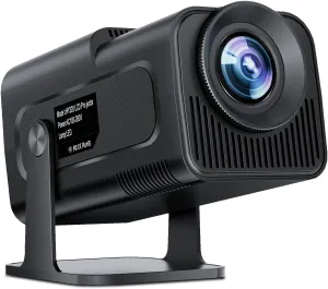 Mini Projector with Wifi Bluetooth, Built-in Apps - Salange HY320 1080P 4K Support Mini Projector, Android 11.0, 270° Adjustable Stand, Auto Keystone, pk HY300 Projector [2025 Upgrade]