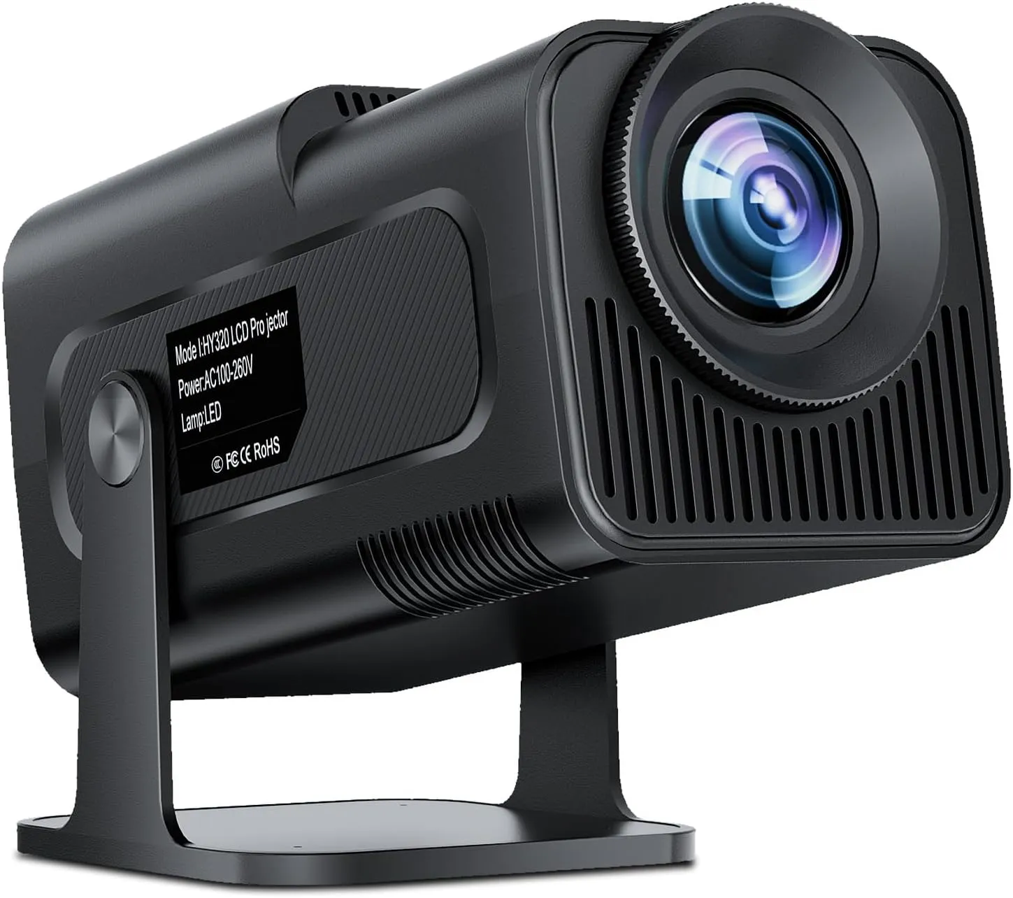 Mini Projector with Wifi Bluetooth, Built-in Apps - Salange HY320 1080P 4K Support Mini Projector, Android 11.0, 270° Adjustable Stand, Auto Keystone, pk HY300 Projector [2025 Upgrade]