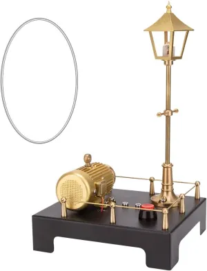 Mini Steam Generator and Lamp Scene Model Set for DIY Metal Steam Engine Kit, Physics Education Kit, Adult Hobbyists, Ages 16 