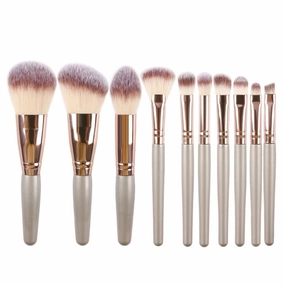 Mini 10 Pieces Makeup Brushes Set Foundation Powder Blush Eyeshadow Concealer Lip Eye Make Up Brush