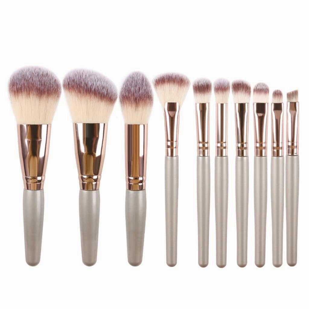 Mini 10 Pieces Makeup Brushes Set Foundation Powder Blush Eyeshadow Concealer Lip Eye Make Up Brush