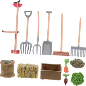 Miniature Mini Tool Decors Farm Tools Accessories Realistic Farm Model Boys and Girls Playset