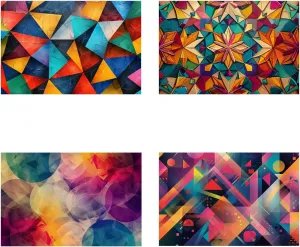MISITU Small Jigsaw Puzzles for Adults Challenging Puzzle Small Puzzles Mini Jigsaw Puzzles for Adults 150 Pieces Micro Tiny Puzzels Abstract Art Puzzles Travel Puzzles 6 x 4 Inches, 4 Packs
