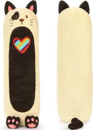 MorisMos Gaint Cat Plush Long Body Pillow, 43.3" Cat Stuffed Animal Cat Plushie Toy Big Soft Hugging Pillow